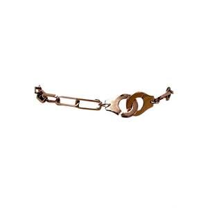 NEW BYZADE women's handcuff chain link bracelet in rose gold